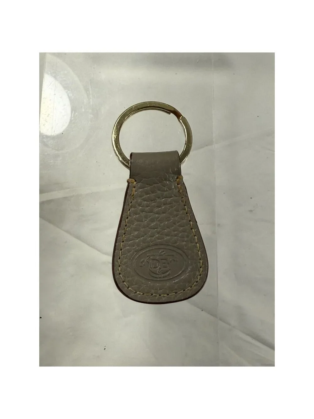 Dooney & Bourke Donegal Crest leather keychain key fob
